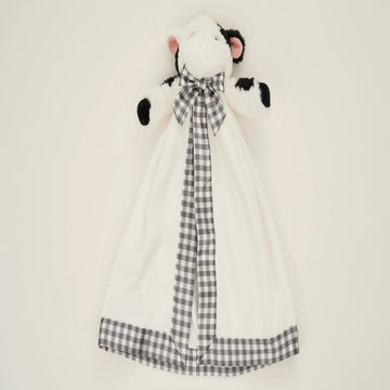 FAIRE: Bearington Collection Cuddler Plush Cow Ring Rattle and Snuggler for Babies